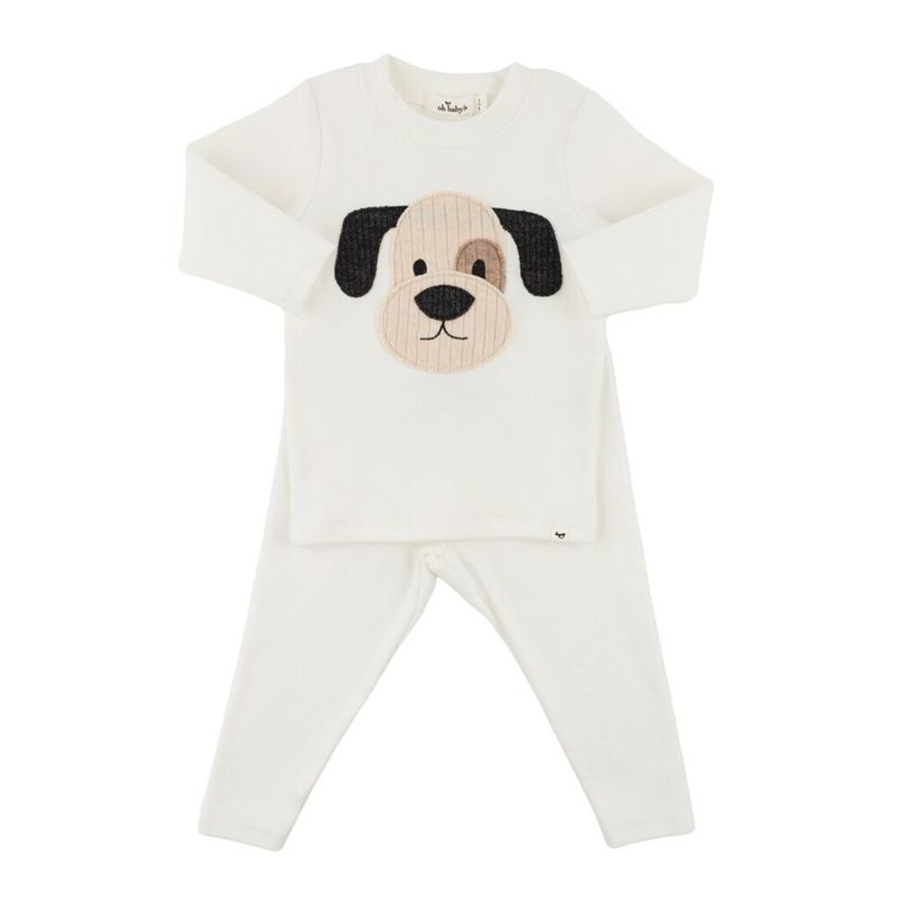 Oh Baby!  Puppy Face Applique 2Pc Set